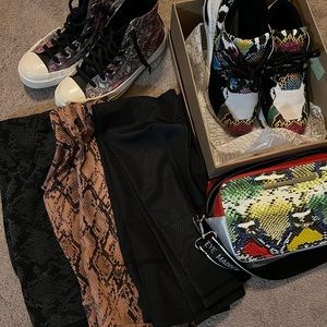 Snakeskin themed attire-